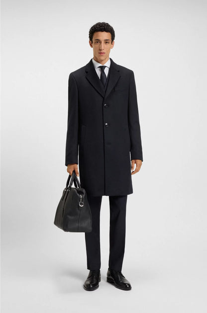 SLIM-FIT COAT IN WOOL AND CASHMERE