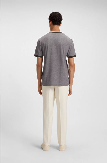 COTTON-PIQUE T-SHIRT WITH LOGO DETAIL