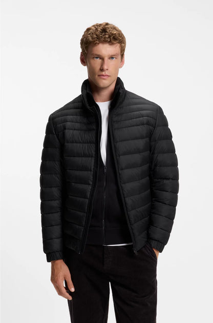 PACKABLE SLIM-FIT JACKET WITH WATER-REPELLENT MIXED QUILTING