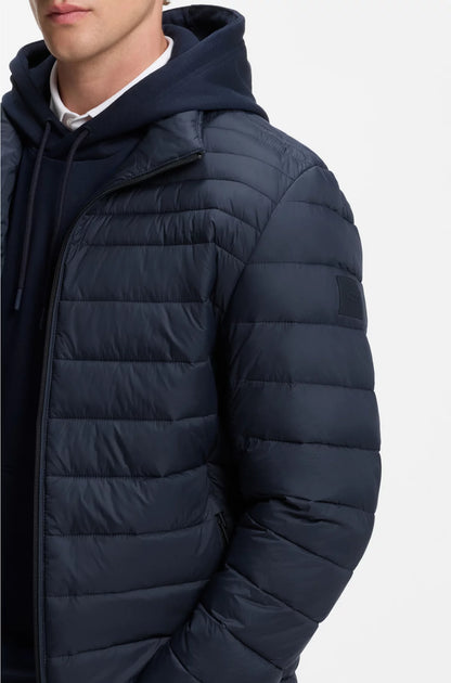 PACKABLE SLIM-FIT JACKET WITH WATER-REPELLENT MIXED QUILTING