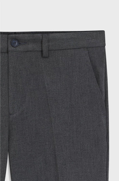 SLIM-FIT TROUSERS IN BRUSHED HERRINGBONE