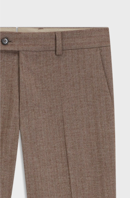 TAPERED-FIT TROUSERS IN COTTON, CASHMERE AND STRETCH