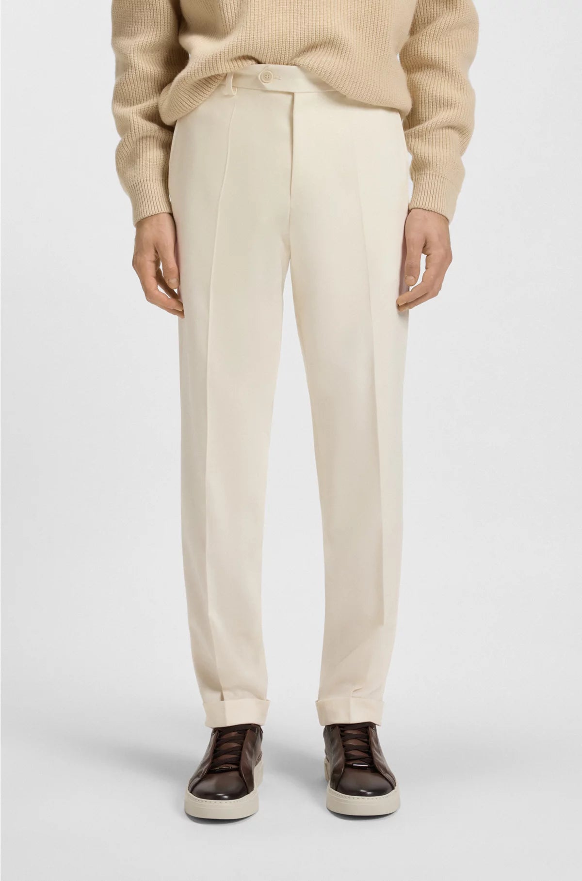 FORMAL TROUSERS INMICRO-PATTERNED VIRGIN WOOL
