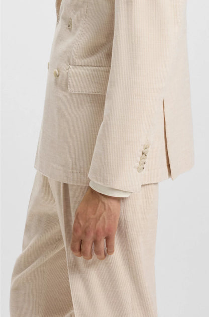 SLIM-FIT BLAZER IN COTTON-ALPACA CORDUROY