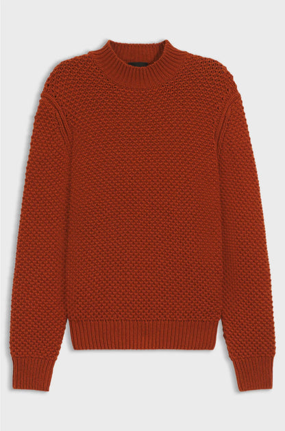 VIRGIN-WOOL SWEATER WITH STRUCTURED KNIT