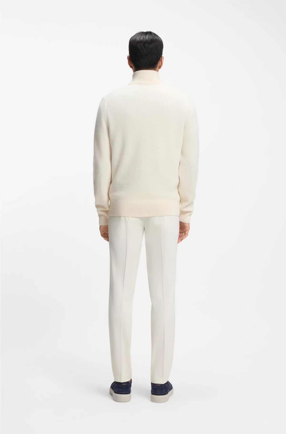 ZIP-NECK SWEATER IN ALPACA WOOL