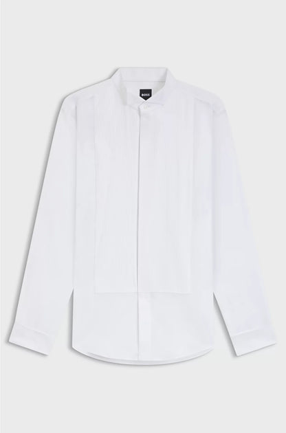 SLIM-FIT SHIRT IN EASY-IRON COTTON SATIN