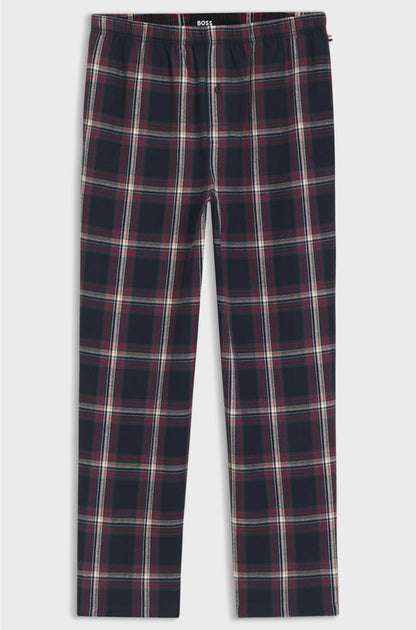 COTTON-BLEND PYJAMA BOTTOMS WITH PLAIN CHECK