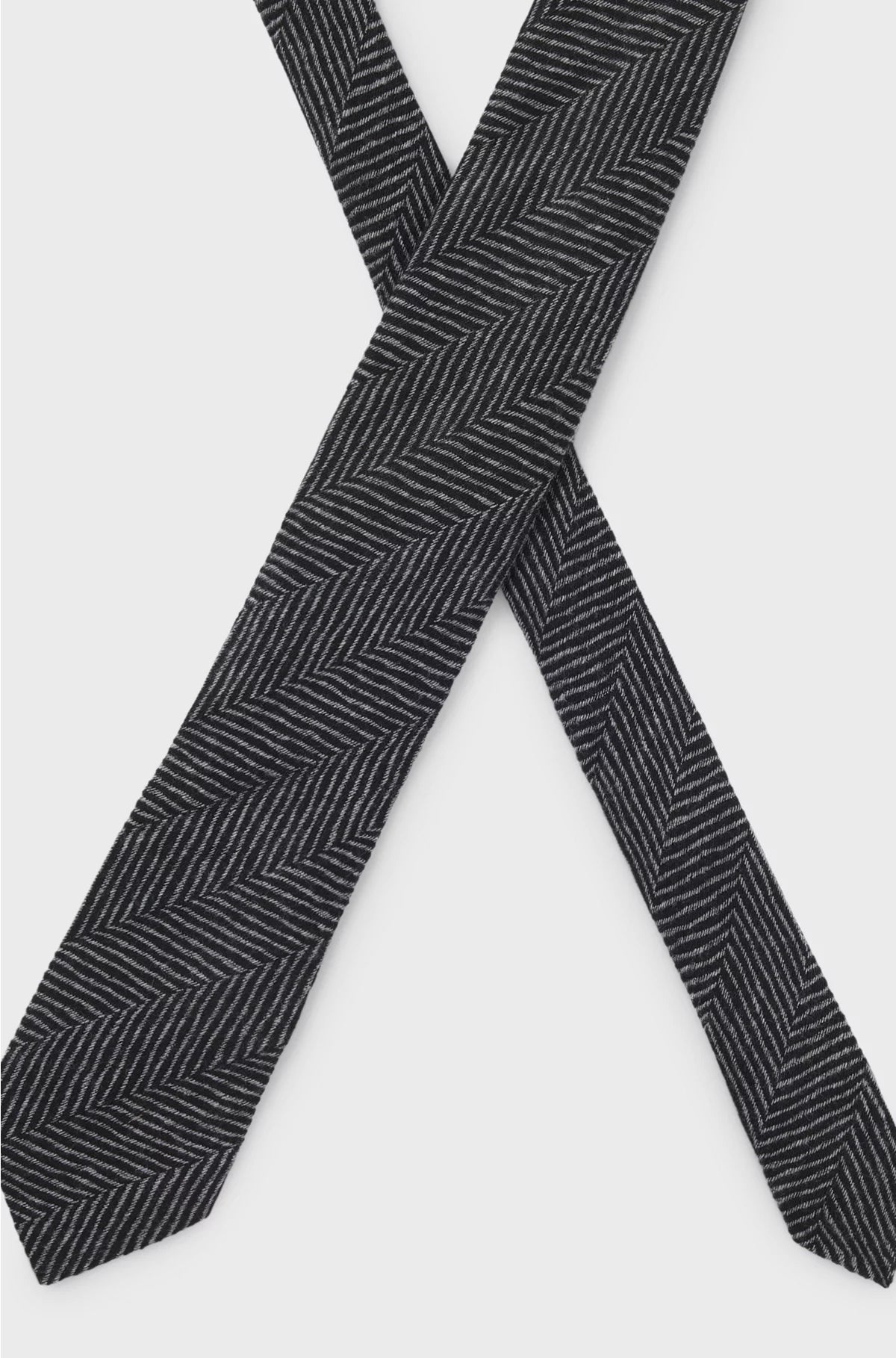 JACQUARD-STRUCTURE TIE IN WOOL