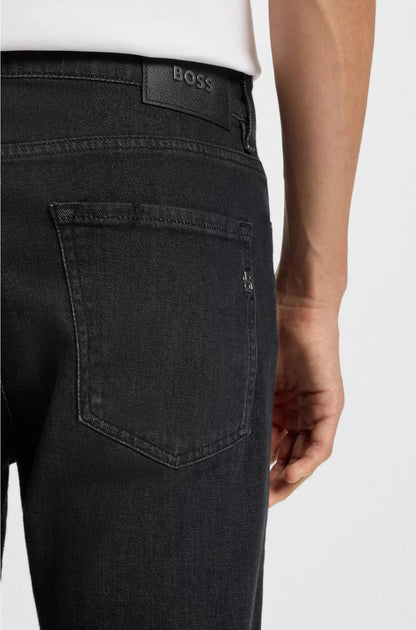DELAWARE SLIM-FIT JEANS IN BLACK ITALIAN-MADE DENIM
