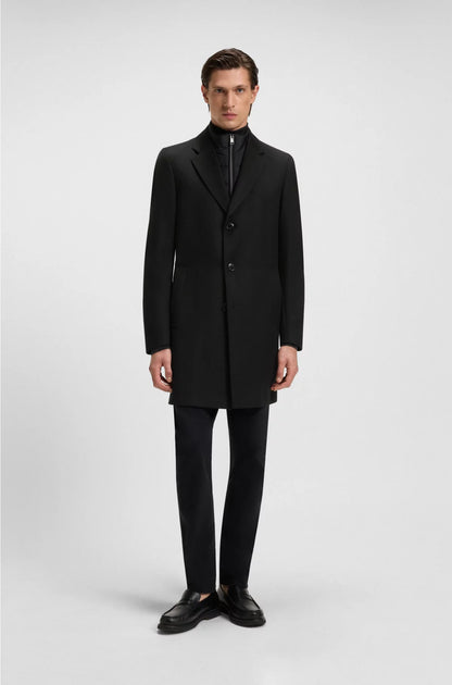SLIM-FIT WATER-REPELLENT COAT WITH DETACHABLE INNER