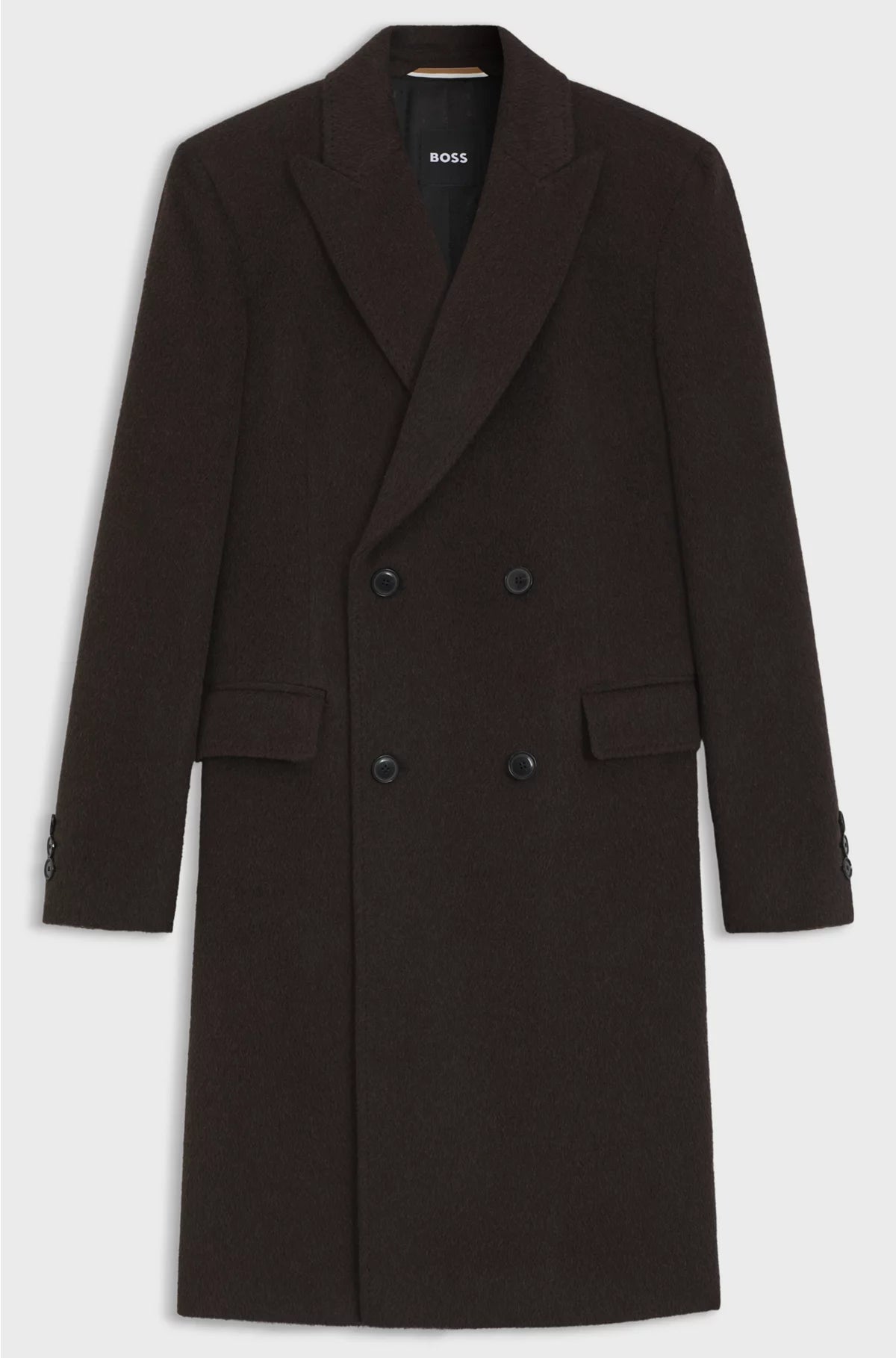 DOUBLE-BREASTED COAT IN AN ALPACA BLEND
