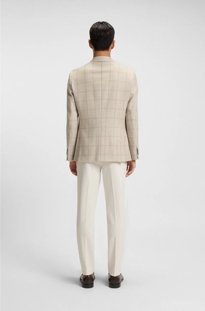 REGULAR-FIT JACKET IN A CHECKED WOOL BLEND