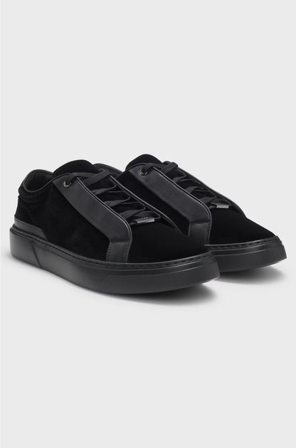 GARY TRAINERS WITH LEATHER TRIMS