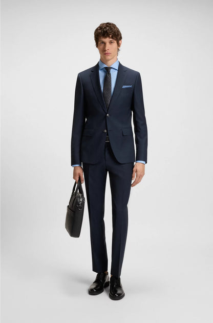 SLIM-FIT SUIT INMICRO-PATTERNED VIRGIN WOOL
