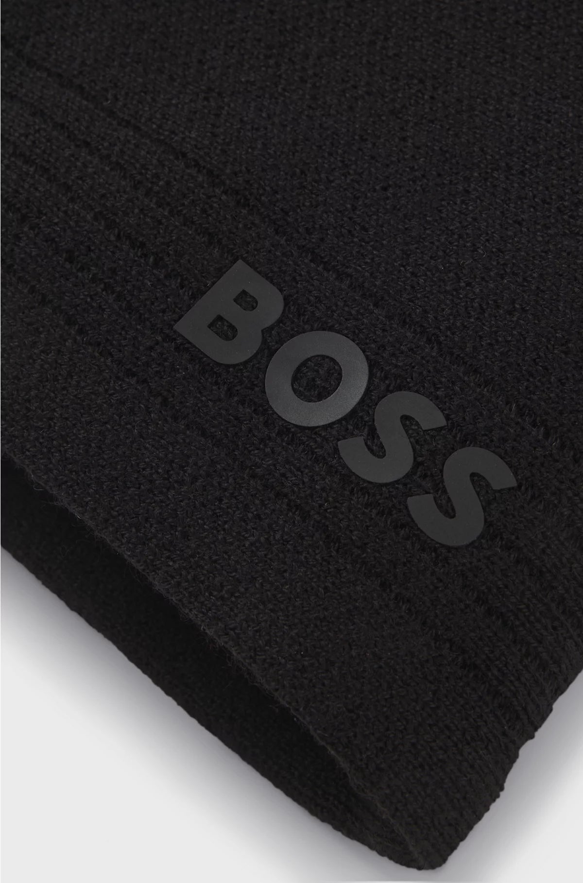 WOOL-BLEND BEANIE HAT WITH RUBBER-PRINT LOGO