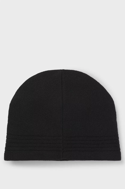 WOOL-BLEND BEANIE HAT WITH RUBBER-PRINT LOGO