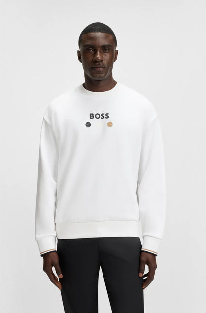 COTTON-TERRY SWEATSHIRT WITH LOGO DETAIL