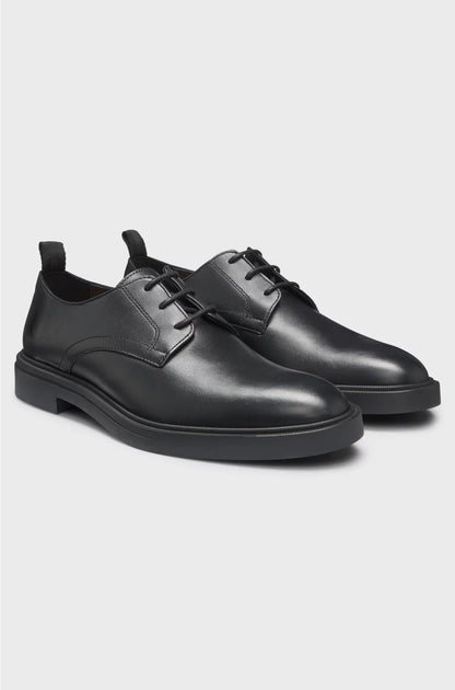 LEATHER DERBY SHOES WITH RUBBER OUTSOLE