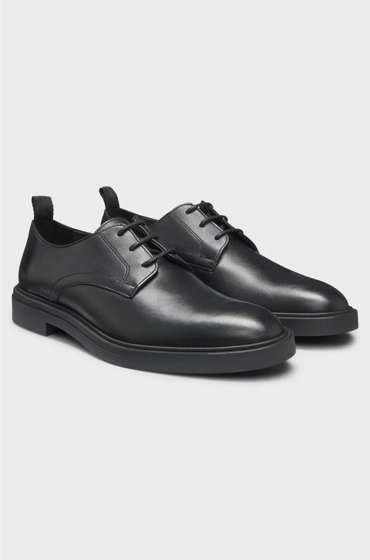 LEATHER DERBY SHOES WITH RUBBER OUTSOLE