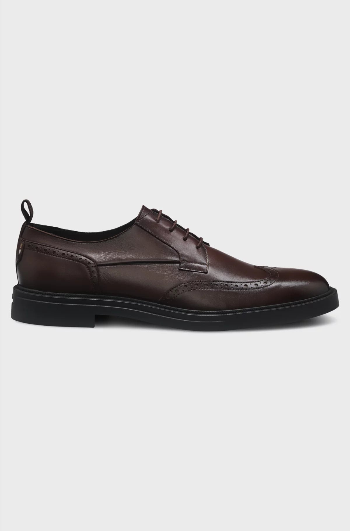 NAPPA-LEATHER DERBY SHOES WITH BROGUE DETAILS