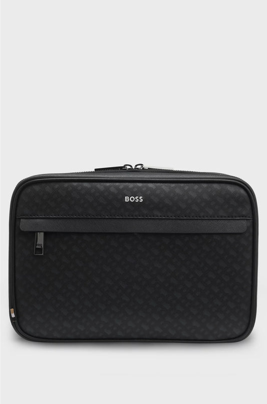 MONOGRAM WASHBAG WITH FOIL-EMBOSSED LOGO