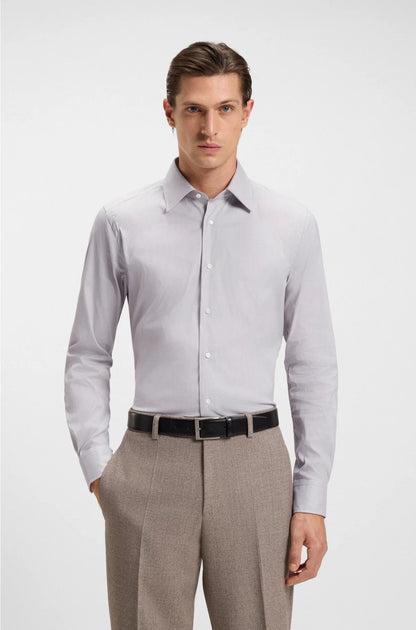 SLIM-FIT SHIRT IN AN ITALIAN-MADE COTTON BLEND