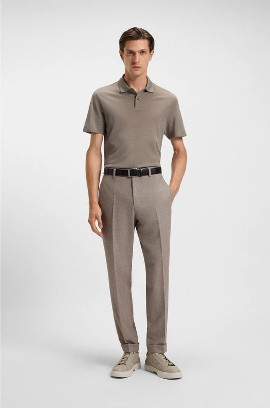 SILK-WOOL POLO SHIRT WITH MOTHER-OF-PEARL BUTTONS