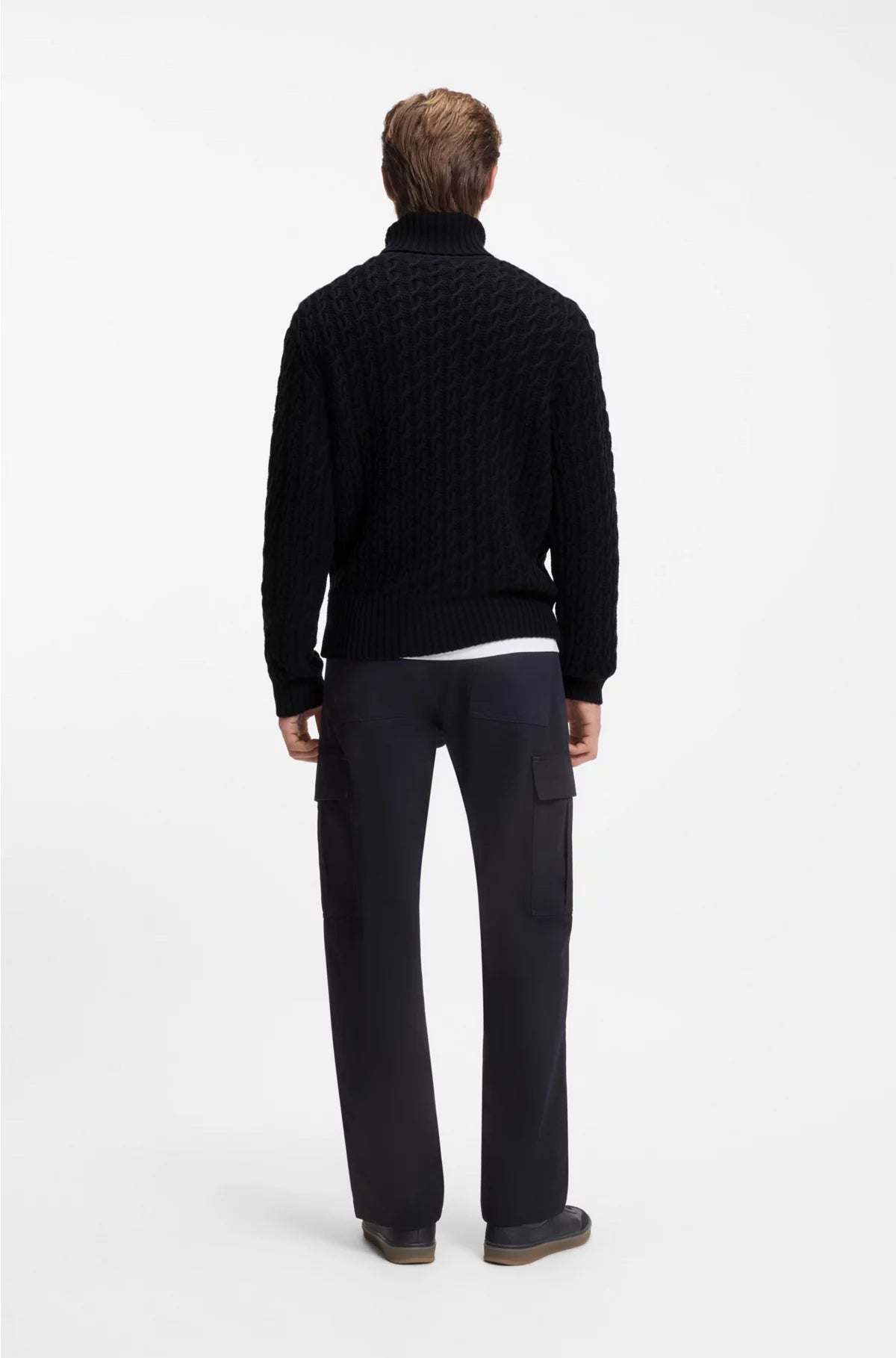 CABLE-KNIT SWEATER IN WOOL AND CASHMERE