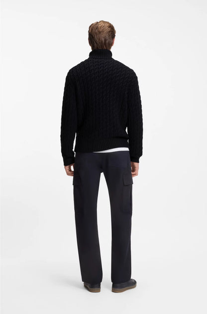 CABLE-KNIT SWEATER IN WOOL AND CASHMERE