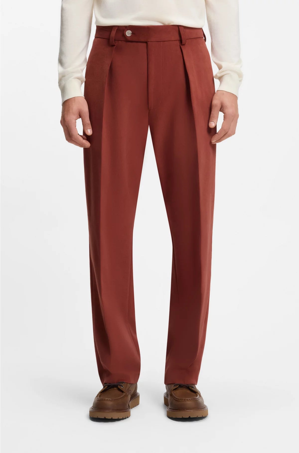 MICRO-PATTERNED TROUSERS IN COTTON