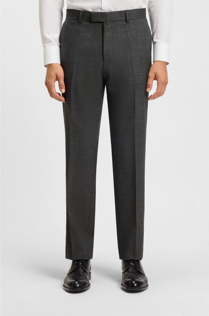 TWO-PIECE REGULAR-FIT SUIT IN WOOL AND LINEN