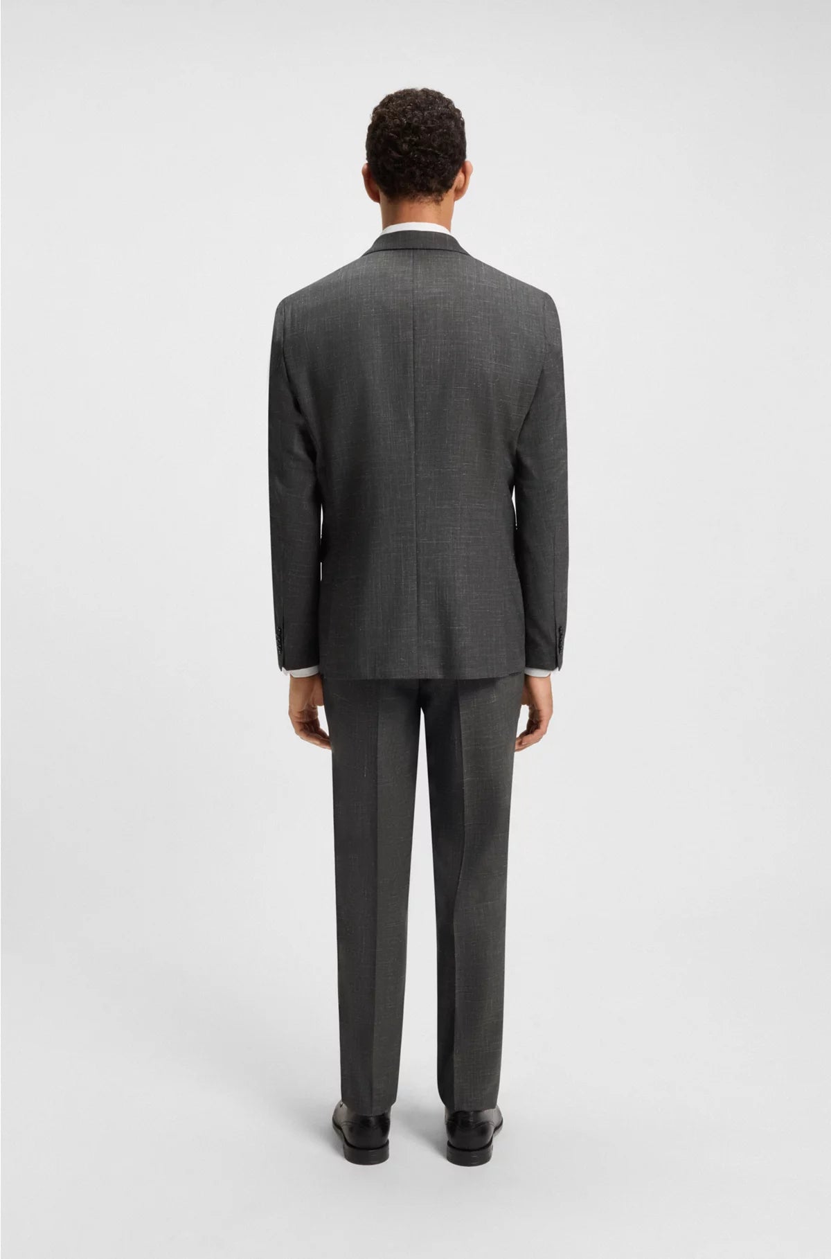 TWO-PIECE REGULAR-FIT SUIT IN WOOL AND LINEN
