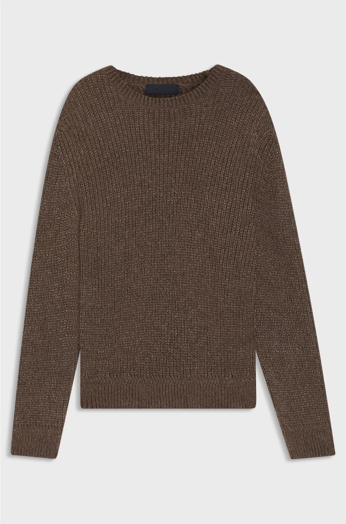 KNITTED SWEATER WITH MOULINE RIB
