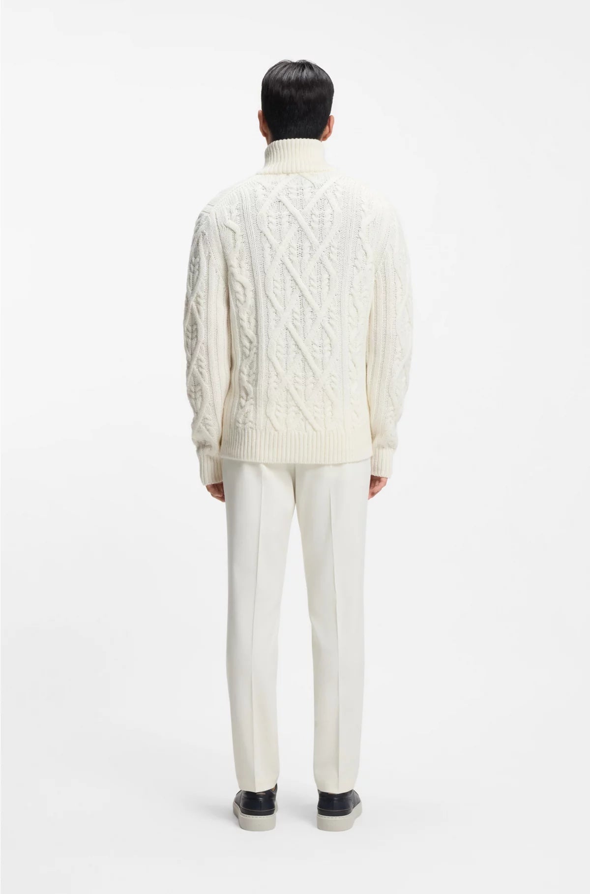 ZIP-NECK SWEATER IN VIRGIN WOOL AND CASHMERE