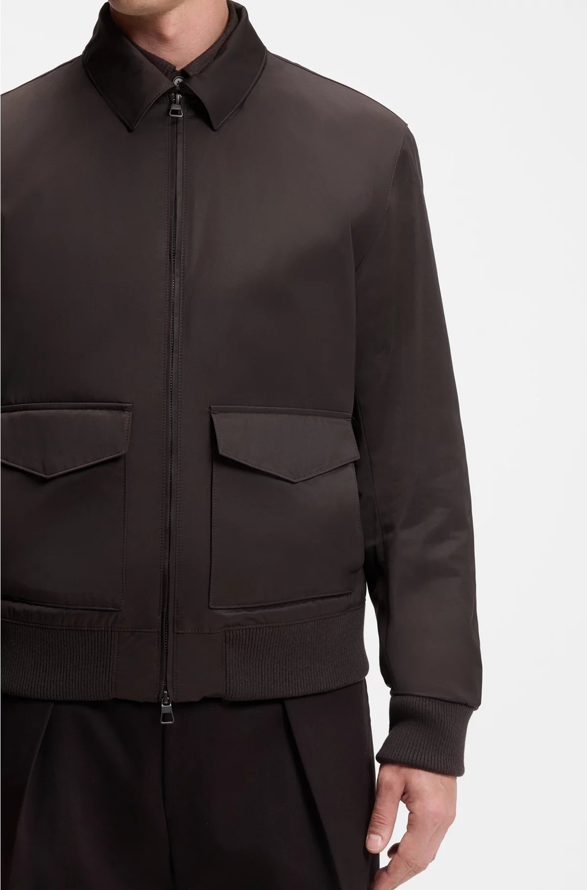 JACKET IN WATER-REPELLENT TWILL