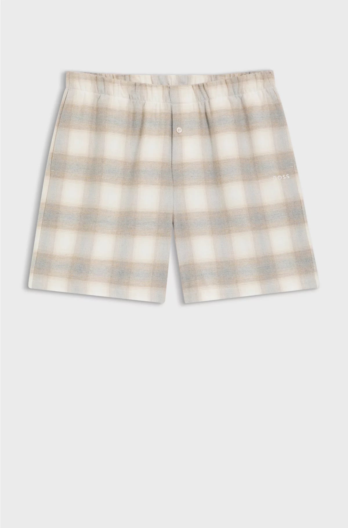 VICHY-CHECK PYJAMA SHORTS IN COTTON FLANNEL