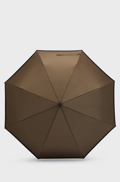 KHAKI POCKET UMBRELLA WITH BLACK BORDER