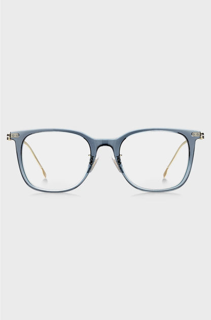 BLUE-ACETATE OPTICAL FRAMES WITH GOLD-TONE TEMPLES