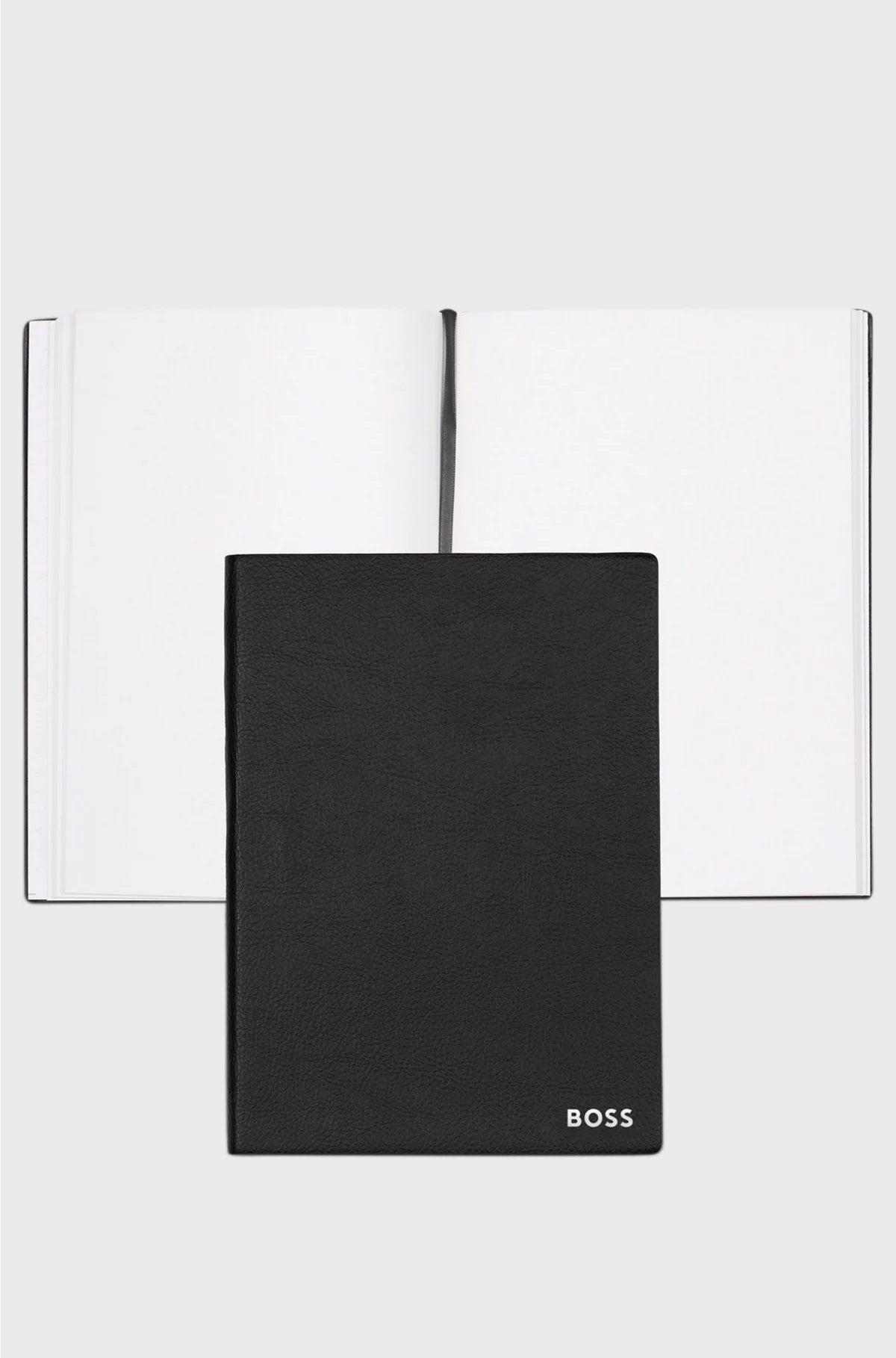 A5 NOTEPAD IN BLACK FAUX LEATHER