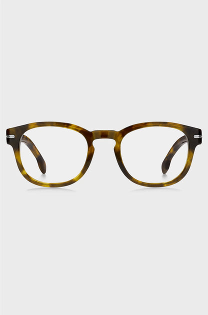 HAVANA-ACETATE OPTICAL FRAMES WITH SIGNATURE SILVER-TONE DETAIL
