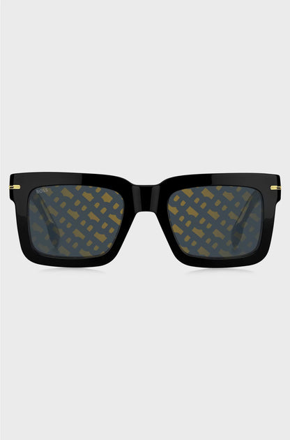 ACETATE SUNGLASSES WITH SIGNATURE HARDWARE DETAIL
