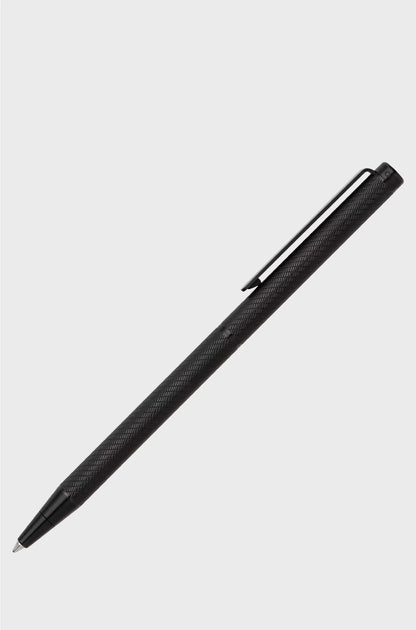 BLACK BALLPOINT PEN WITH ENGRAVED PATTERN