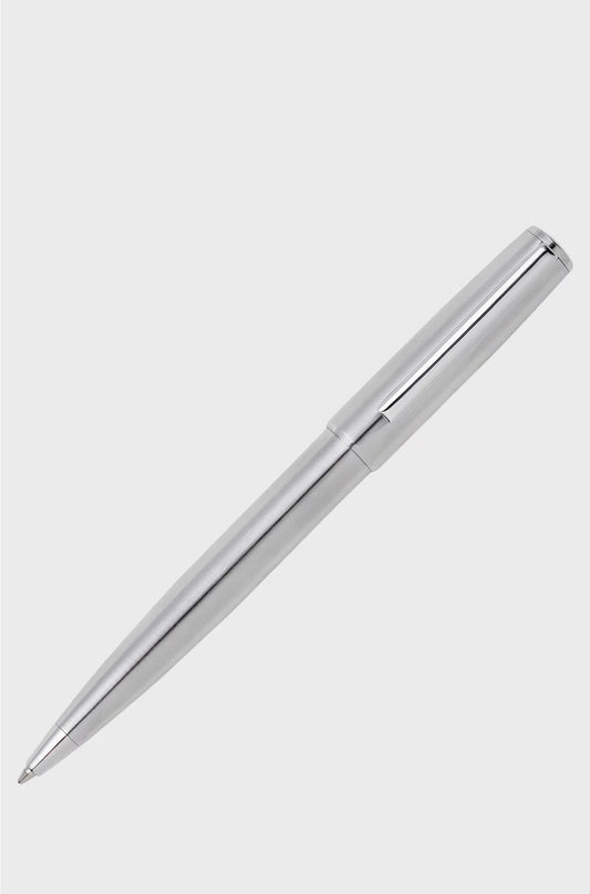 CHROME BALLPOINT PEN WITH TONAL LOGO