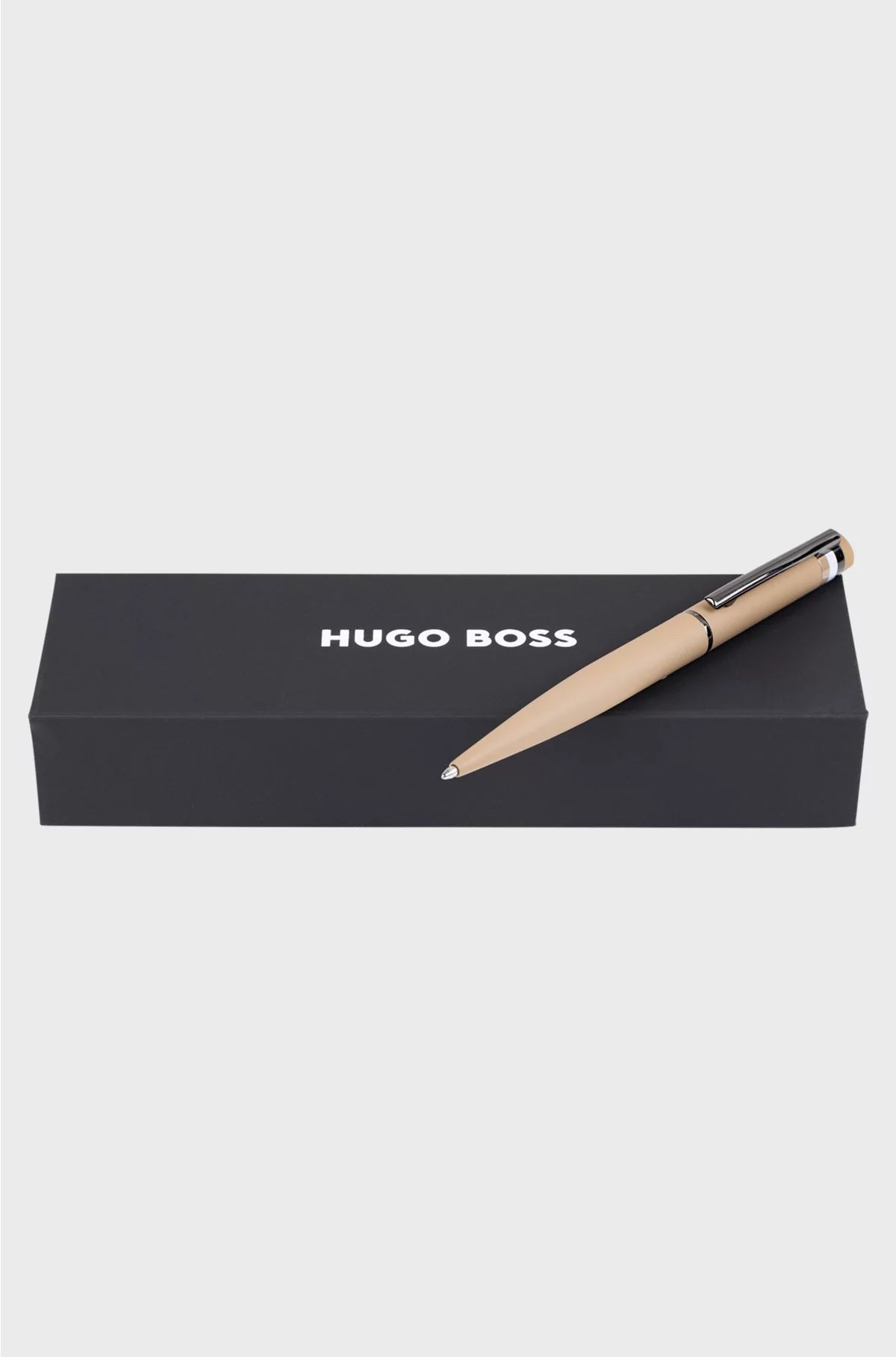CAMEL BALLPOINT PEN WITH SIGNATURE-STRIPE DETAIL
