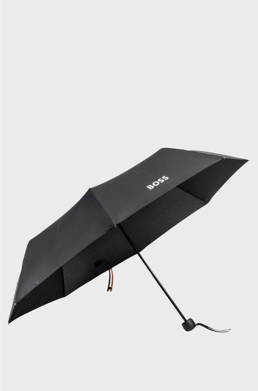 MINI UMBRELLA WITH SIGNATURE-STRIPE CLOSING STRAP