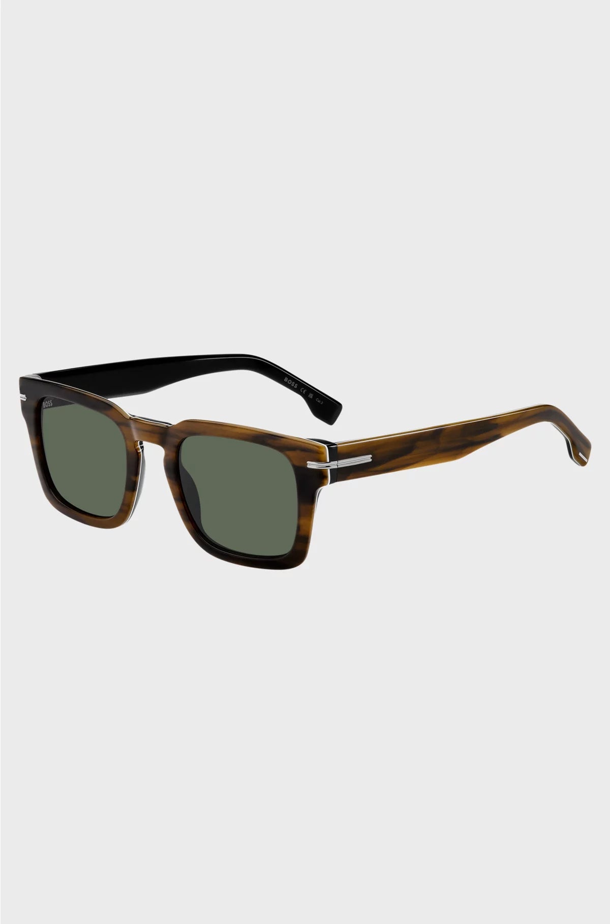 PATTERNED-ACETATE SUNGLASSES WITH SILVER-TONE HARDWARE