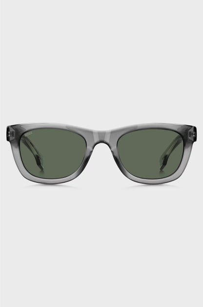 GREY-ACETATE SUNGLASSES WITH 3D LOGO