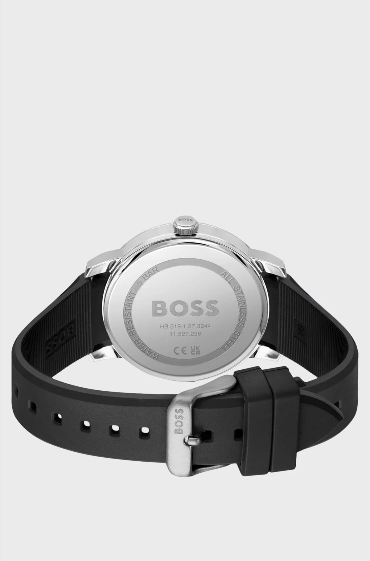 SILICONE-STRAP WATCH WITH BLUE DIAL