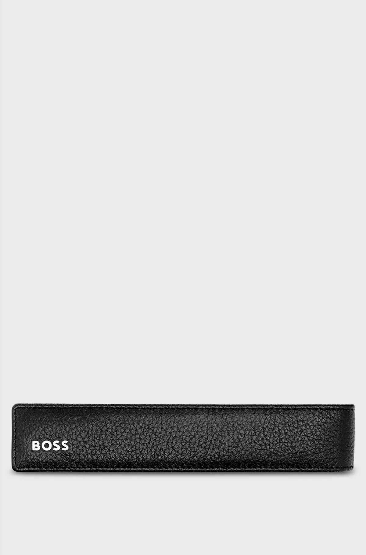 GRAINED-LEATHER PEN POUCH IN BLACK